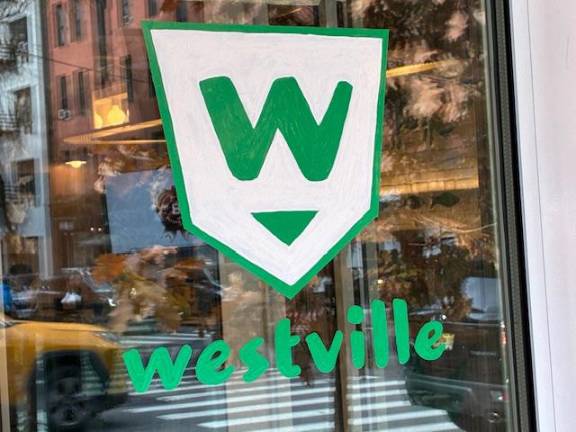 The now ubiquitous logo for Westville, which initially opened in the West Village but has expanded to neighborhoods throughout Manhattan.