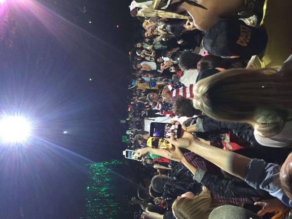 The crowd gathers around Marquale Ashley, aka Lilgayboy Ladosha, who won the State of the World category at Nick Cave’s Freedom Ball, one of many special events that took place over the course of “The Let Go”’s one-month installation period. Photo: Anne Kristoff