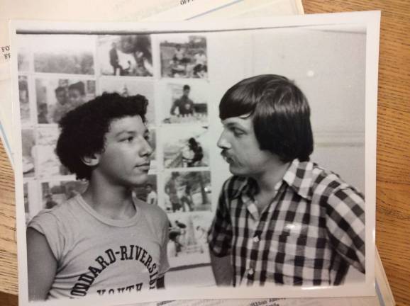 Angel Soler (left) circa 1976 with George Kaler, co-worker with Stephan Russo in the Goddard Riverside Youth Project. Photo courtesy of Stephan Russo