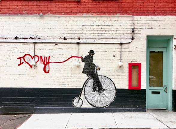 A Banksy painting, once on the wall of the Beach Cafe, disappeared after the place on East 78th Street and Third Ave. closed recently.