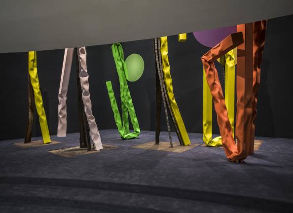 Carol Bove is on display at the Guggenheim from March 5 to August 2. David Heald / Installation view.