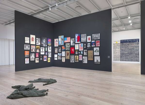 The Whitney recently acquired a significant collection of posters related to the antiwar movement,  a selection of which is presented in the “An Incomplete History of Protest” exhibition’s “Stop the War” gallery. Photo: Ron Amstutz