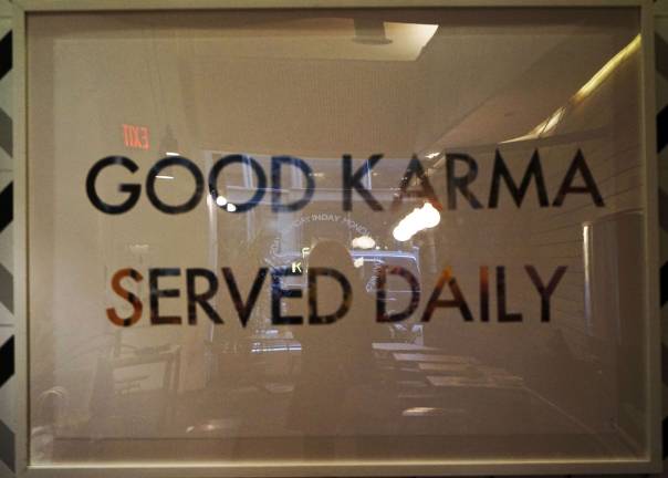 Inday's sign of the times. Photo: Susan Marque