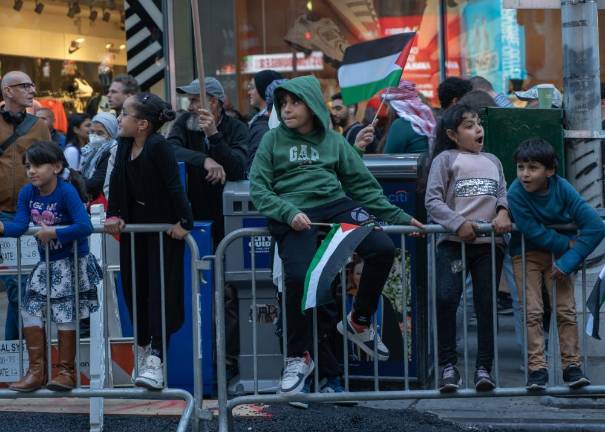 Several children also participated in the protest on Oct. 13.