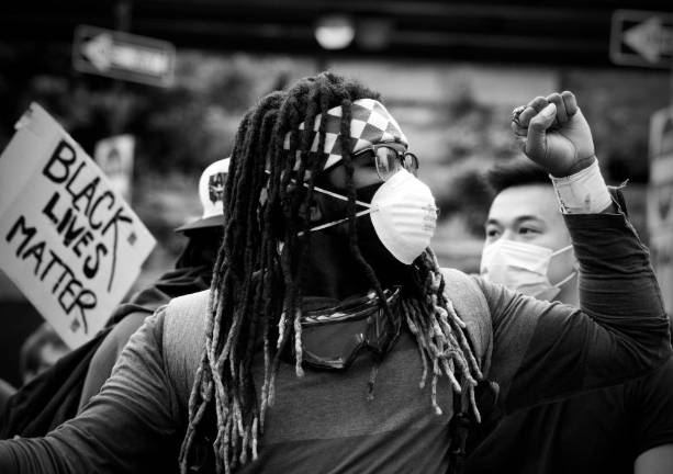 June 2 protest at NYPD headquarters at One Police Plaza.