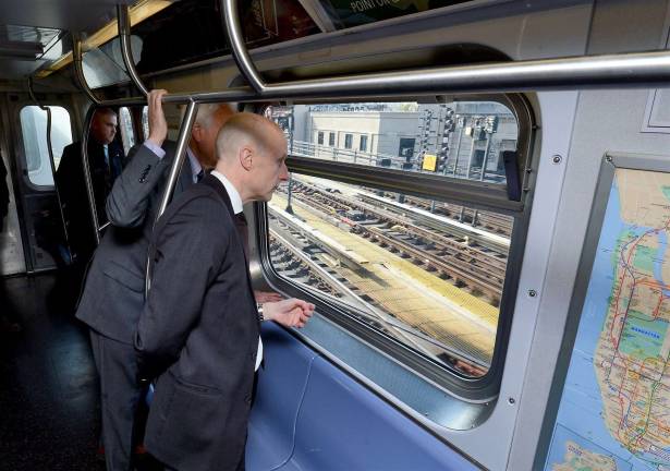 New York City Transit President Andy Byford unveiled "Fast Forward," a proposal to modernize the city's subway and bus systems. Photo: Marc A. Hermann / MTA New York City Transit