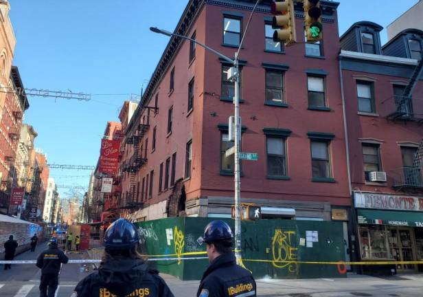 The owners of a store where a second story wall collapsed are now fighting to save the building from demolition. The Department of Buildings had initially said the building would have to be demolished. Photo: Department of Buildings