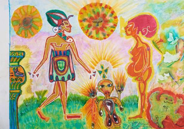 Jayne County, “See Me in No Special Light,” 2004, mixed media on paper. James Barron Art. Photo courtesy Outsider Art Fair.