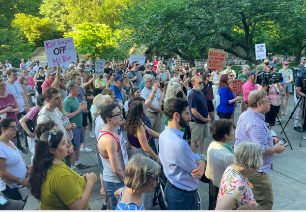 At the rally at Carl Schurz Park after Rov v. Wade was overturned. Photo courtesy of the Office of Rebecca Seawright