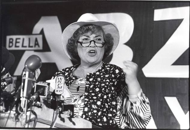 Bella Abzug, wearing her trademark hat, declares her candidacy for mayor in 1977. She lost in the Democratic primary to Ed Koch. Photo: Copyright © Diana Mara Henry / www.dianamarahenry.com" www.dianamarahenry.com