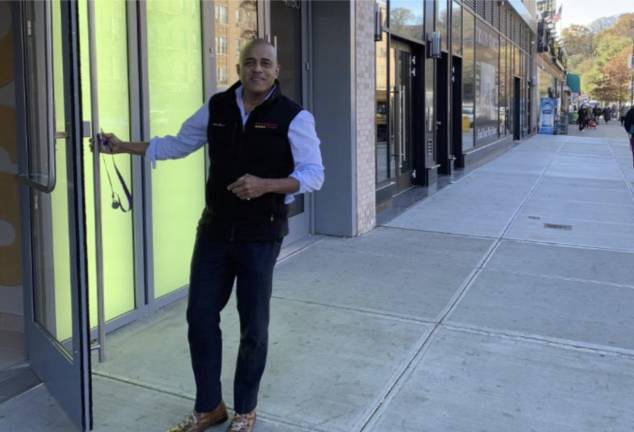 Jeremy Kohomban, president and CEO of The Children’s Village, outside The Eliza, an affordable housing development in Upper Manhattan.