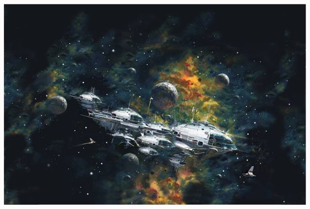 The Outer Reach, by Vincent Di Fate. Courtesy of The Society of Illustrators