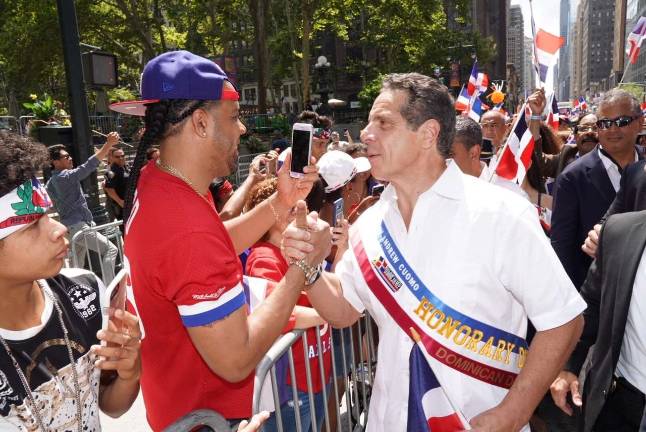 Gov. Andrew Cuomo at the Dominican Day Parade, Aug. 12. Photo via Gov. Cuomo's flickr page