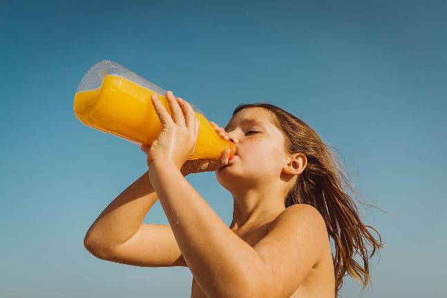 This much orange juice in one day will give you plenty of vitamin C, but it surely will contain too much natural sugar.