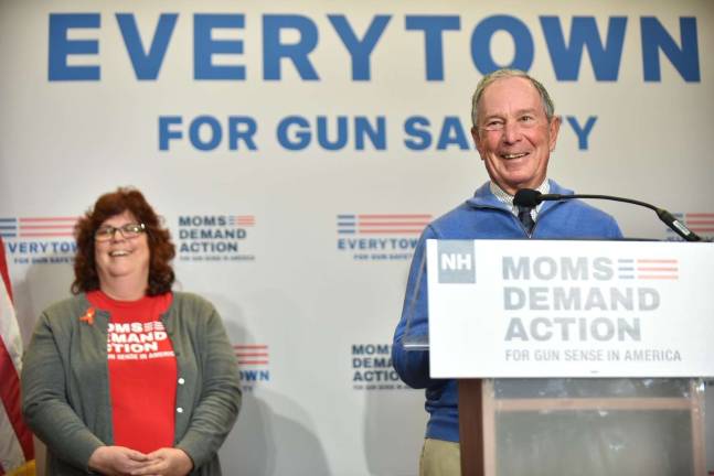 Former Mayor Michael Bloomberg at a gun-safety and get-out-the-vote rally in Nashua, N.H. on Oct. 13. He traveled to the state just three days after he reregistered as a Democrat, fueling speculation about his Oval Office ambitions. Photo: Via Bloomberg's flickr page