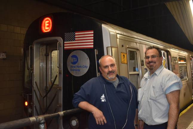 Quick thinking by Train Conductor Chris Sarro, left, and Train Operator Anthony Outeiral, right, saved the lives of six subway-surfing teens.
