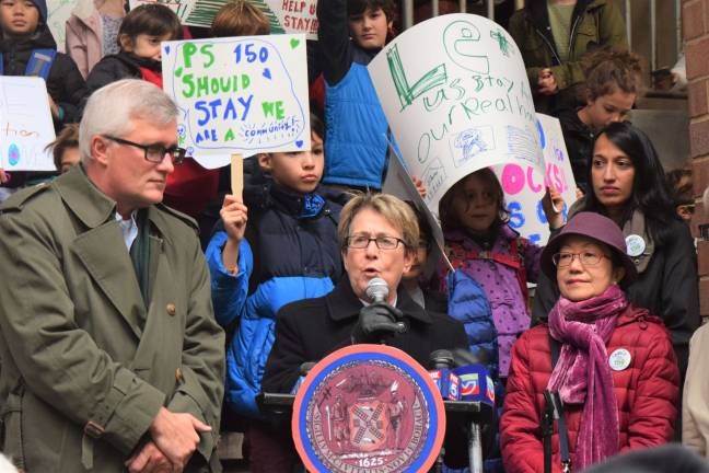 “Developers have consistently pointed to our high-quality schools as a selling point, and they should not be selling the schools out,” Assembly Member Deborah Glick said. Photo: Michael Garofalo