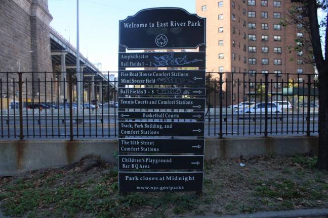 East River Park directions. Photo: Gaby Messino