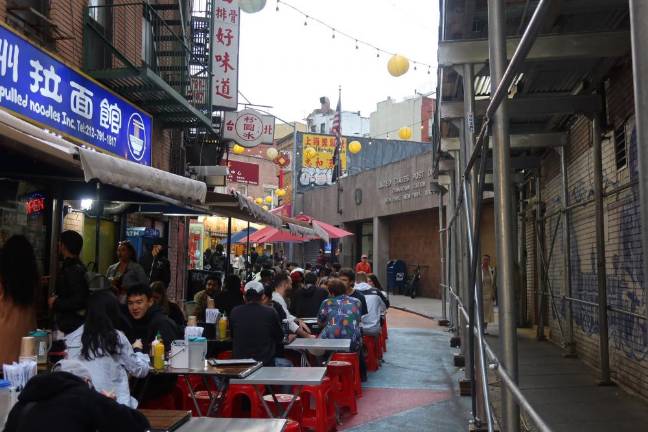 Intersection of street in Chinatown where two businessmen are seeking to open a French bistro. Photo: Mimi Lamarre