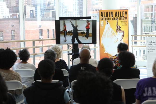 Fans watch a performance of the Alvin Ailey American Dance Theater, now one of the largest dance companies in the United States and the largest in Manhattan, based at the Joan Weill Center for Dance in Hell’s Kitchen.