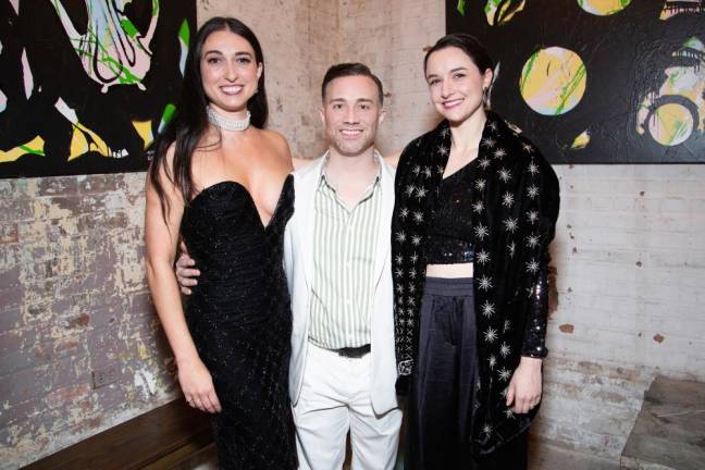 Founders of Art Bath, NYC (l to r) Elizabeth Yilmaz, Cesar Abreu and Mara Driscoll. Photo: Santiago Felipe