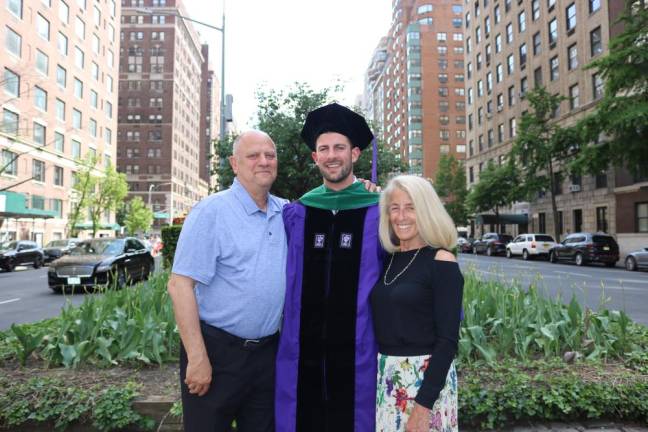 Dr. David Jevotovsky with his parents Ira Jevotovsky and Daphne Futerman. Photo: Zoey Lyttle