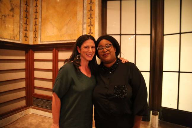 Rebecca Traister and Aminatou Sow at the New York Public Library. Photo courtesy of the NYPL