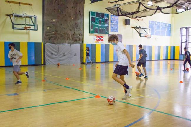 In the gym at Léman. Photo courtesy of Léman Manhattan Preparatory School