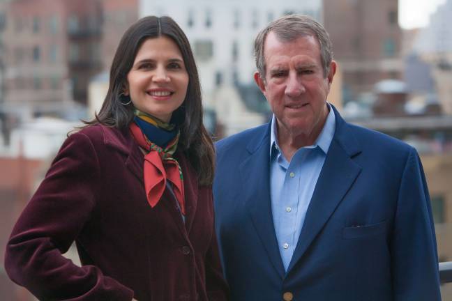 Mary Skafidas and Andrew Tisch compiled and edited "Journeys: An American Story," 72 essays that recount the histories of families arrival and experience in the United States. Photo courtesy of Loews Corp.