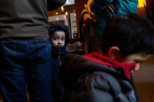 Mahl Hamdan, 2, has been staying at the Millennium Downtown Hotel with his father. Photo: Ben Fraactenberg, THE CITY