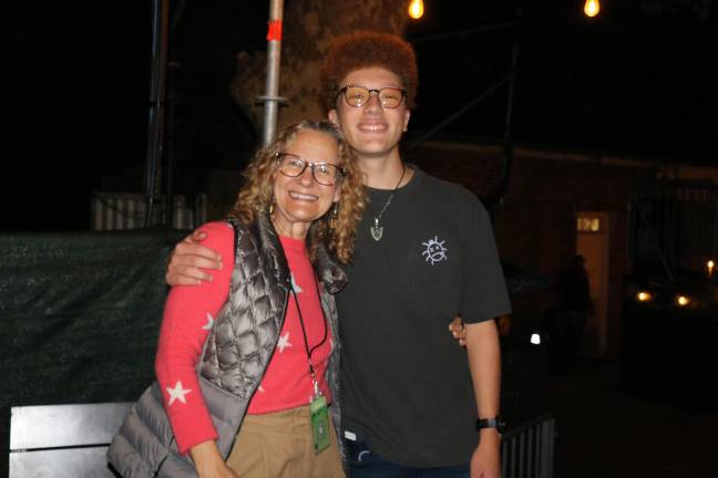 Ian McKinney and Chrissy Word backstage at the SummerStage benefit concert in Central Park on Sept. 22.