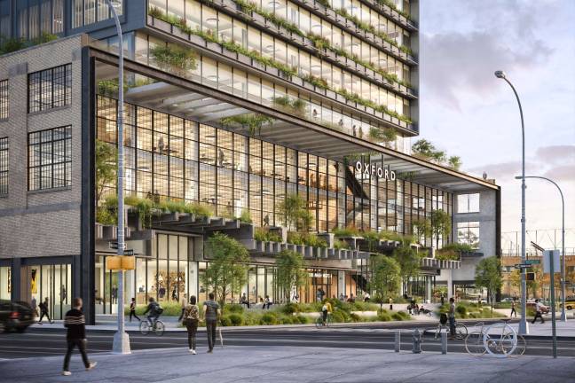 Google will reportedly expand to the redeveloped St. John's Terminal, at West and Houston Streets. Rendering: COOKFOX Architects