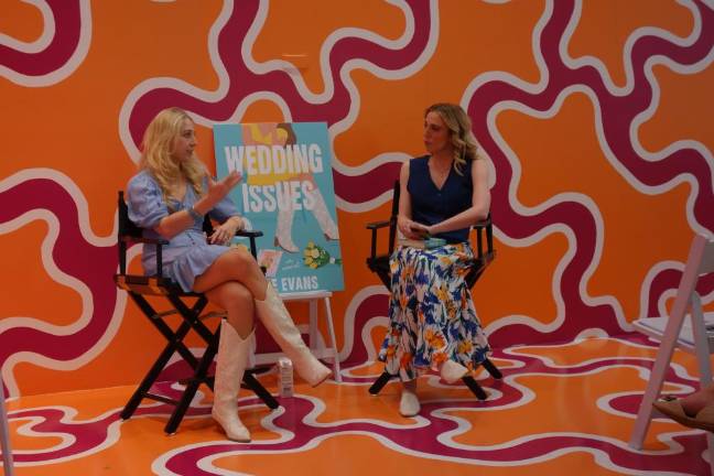 Author Elle Evans (left) with Elle magazine culture writer Lauren Puckett-Pope at Diane von Furstenberg’s store in the Meatpacking District. Photo: Lorraine Duffy Merkl