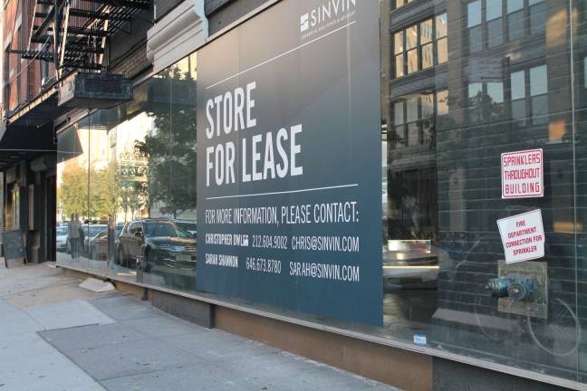 A vacant store at West 13th and Hudson Streets. Photo: Alexandra Zuccaro