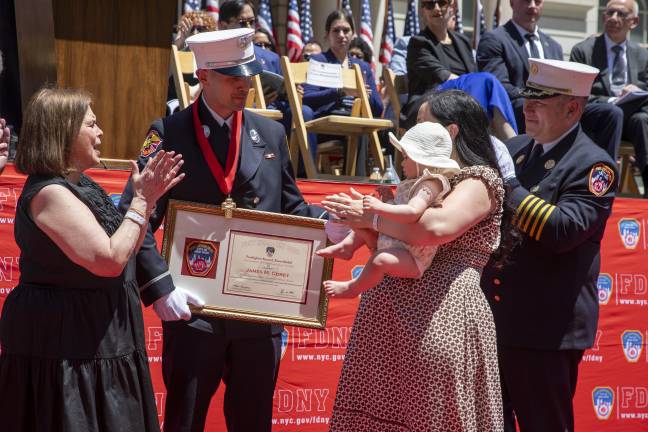 FDNY Medal Day at City Hall, James M. Corey recieves award.