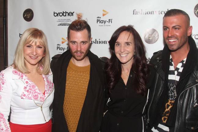 Katlean DeMonchy, left, with colleagues.