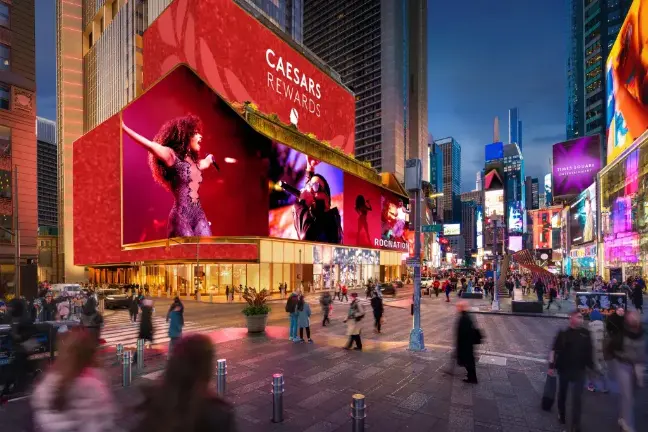 An artist’s conception of the proposed Caesars Palace Times Square casino.