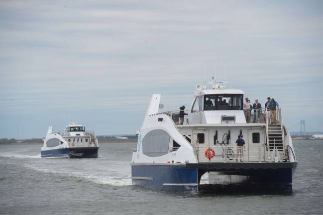 Mayor Bill de Blasio, elected officials and guests took a ceremonial ferry trip from the Rockaways to Manhattan on Sunday, April 30, 2017. Photo: Michael Appleton/Mayoral Photography Office