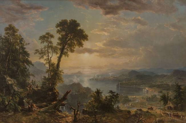 Asher Brown Durand (American, Jefferson, New Jersey 1796–1886 Maplewood, New Jersey). "Progress (The Advance of Civilization)," 1853. Oil on canvas, 48 x 72 in. (121.9 x 182.7 cm). Private collection