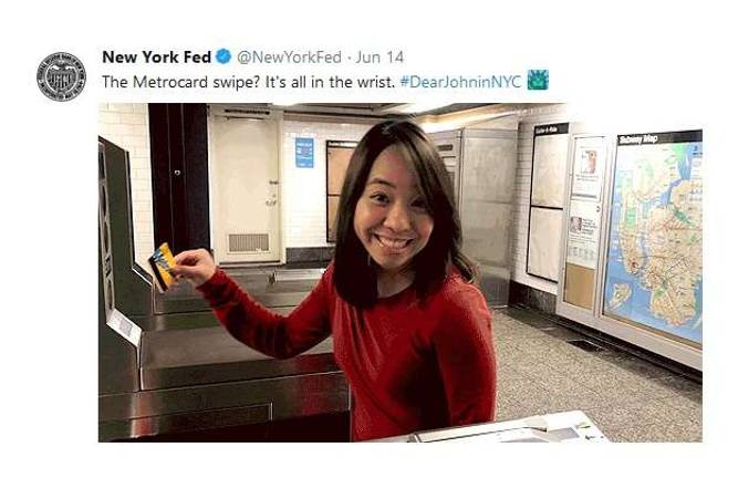 tweet welcome from the fed