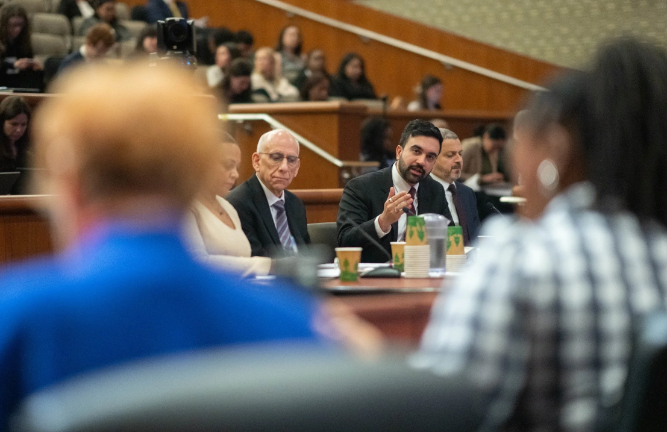 In his first Tin Cup Day in Albany on Feb. 10, Mayor Zohran Mamdani pleads with state legislatures to help close a two year budget deficit of $7 billion.