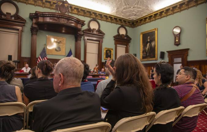 Anti-carriage advocates teared up during the testimony of the Mahajan family.