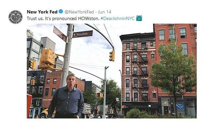 tweet welcome from the fed