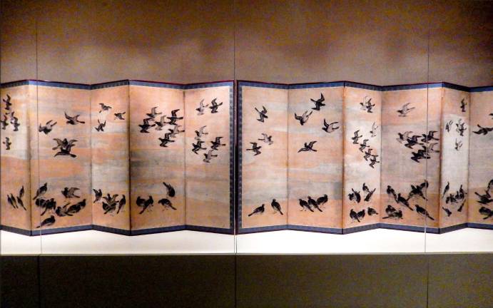 "Mynah Birds," by an unknown artist from the Momoyama (1573–1615) or Edo (1615–1868) period in Japan. Photo: Adel Gorgy
