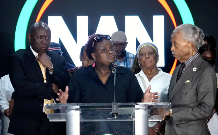 New York City is facing new lawsuits related to last year’s deadly Legionnaires’ outbreak in Harlem, with the support of Ben Crump (right) and the Reverend Al Sharpton (right). At an August 6 presser, June Cooley (above, center) said that her family has “PTSD” over her mother’s infection.