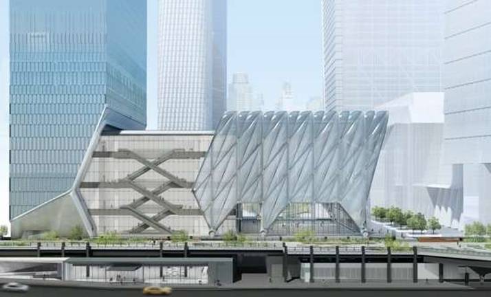 Rendering of The Shed, designed by Diller Scofidio + Renfro in collaboration with Rockwell Group