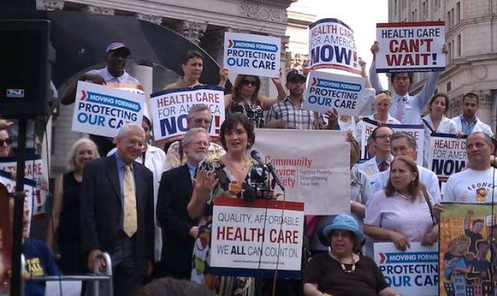 Advocacy Groups Rally Downtown in Support of Supreme Court Healthcare