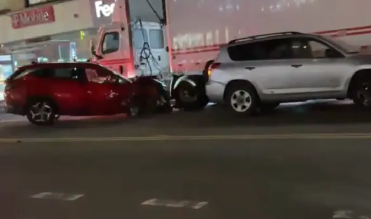 A Bronx resident has been indicted for vehicular homicide in connection with a DUI pileup on March 19 (pictured above), after he slammed into two bikers on W. 125th St., killing one delivery worker and seriously injuring another deliverista.