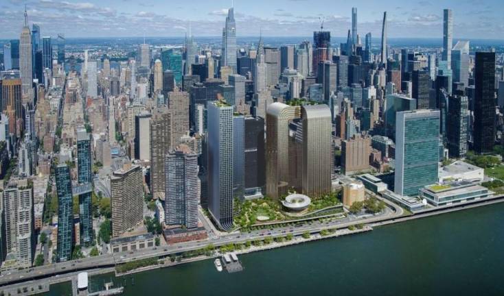 Construction on the East Side’s Soloviev Group casino or any of the other four or five outlets seeking to land a license to erect and build multi-use casino’s in Manhattan–are probbly two years away after the state Gaming Commission said it won’t even begin accepting applications until next year. Photo: Soloviev Group/Artists Rendition.