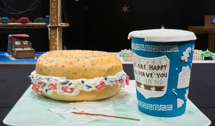 Cake artist Julia Galea’s “Cawfee and a Bagel” is a triple winner, proclaimed “Most Realistic,” “Good Enough to Eat,” and “Best Borough Spirit: Queens.”